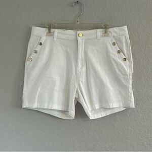 🔷5/$25 Stella Parker Collection white botton pocket shorts size 14